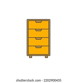 Cabinet icon in color, isolated on white background 