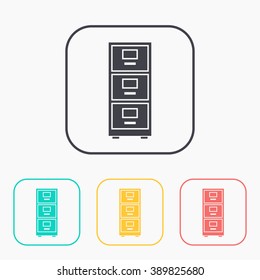 cabinet icon color set