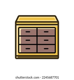 cabinet icon of color style design vector template