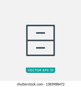 Cabinet Icon Design, Vector EPS10