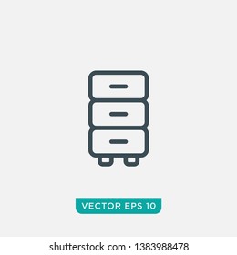 Cabinet Icon Design, Vector EPS10