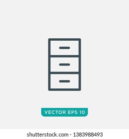 Cabinet Icon Design, Vector EPS10