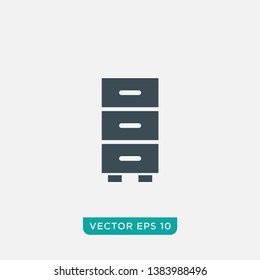 Cabinet Icon Design, Vector EPS10