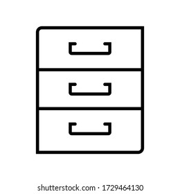 ilustración vectorial de diseño de icono de gabinete