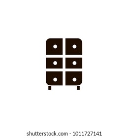 cabinet icon. flat design