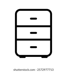 Cabinet icon flat editable icon mark