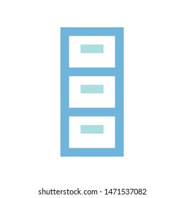 cabinet icon. flat illustration of cabinet - vector icon. cabinet sign symbol
