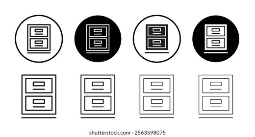 Cabinet icon Flat line symbol