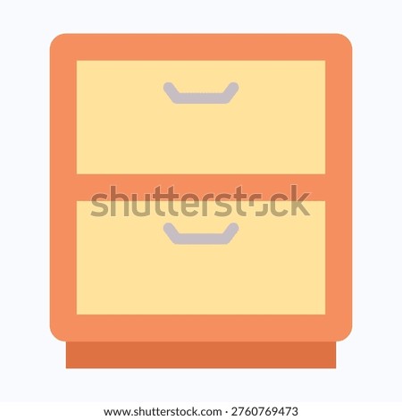 Cabinet Icon, Flat style vector icon, 