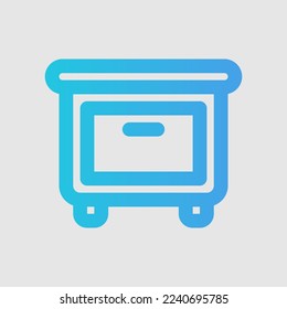 Cabinet icon in gradient style about furniture, use for website mobile app presentation