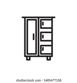 Cabinet Icon Ilustration - vector,Eps10.