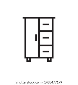 Cabinet Icon Ilustration - vector,Eps10.