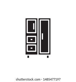 Cabinet Icon Ilustration - vector,Eps10.