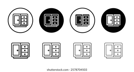 Cabinet icon Isolated flat vector in outline