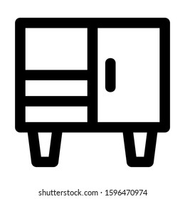 cabinet icon isolated sign symbol vector illustration - high quality black style vector icons
