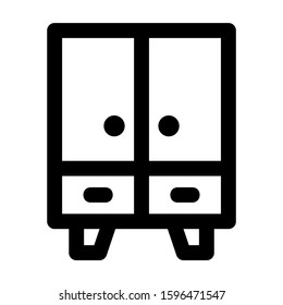 cabinet icon isolated sign symbol vector illustration - high quality black style vector icons
