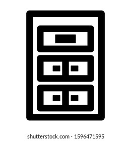 cabinet icon isolated sign symbol vector illustration - high quality black style vector icons
