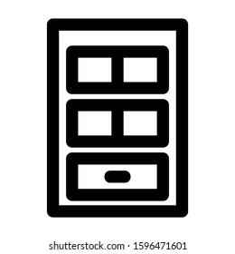 cabinet icon isolated sign symbol vector illustration - high quality black style vector icons
