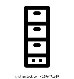 cabinet icon isolated sign symbol vector illustration - high quality black style vector icons
