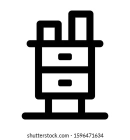cabinet icon isolated sign symbol vector illustration - high quality black style vector icons
