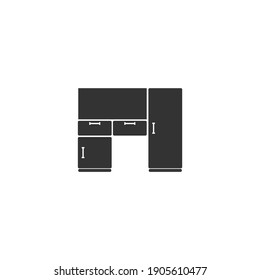 cabinet icon, isolated cabinet sign icon, vector illustration