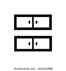 cabinet icon or logo isolated sign symbol vector illustration - high quality black style vector icons
