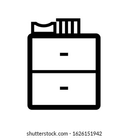 cabinet icon or logo isolated sign symbol vector illustration - high quality black style vector icons
