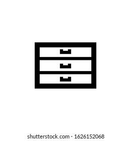 cabinet icon or logo isolated sign symbol vector illustration - high quality black style vector icons
