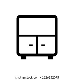 cabinet icon or logo isolated sign symbol vector illustration - high quality black style vector icons
