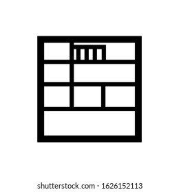 cabinet icon or logo isolated sign symbol vector illustration - high quality black style vector icons
