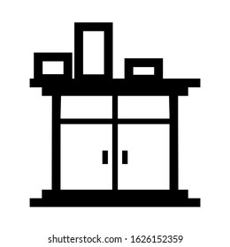 cabinet icon or logo isolated sign symbol vector illustration - high quality black style vector icons
