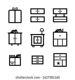 cabinet icon or logo isolated sign symbol vector illustration - Collection of high quality black style vector icons
