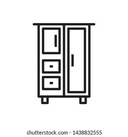 Cabinet icon or logo in modern style vector