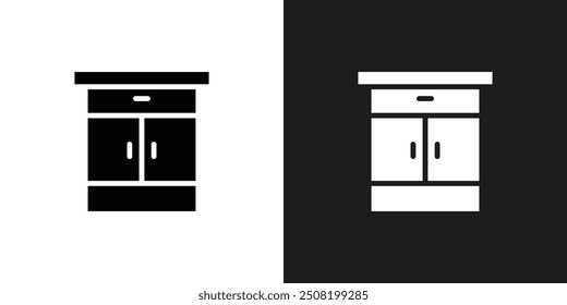 Cabinet icon logo set vector