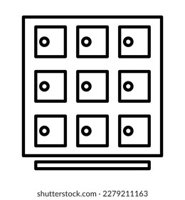 cabinet icon, office vector, drawer illustration