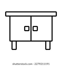 cabinet icon, office vector, drawer illustration