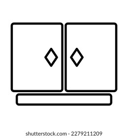 cabinet icon, office vector, drawer illustration