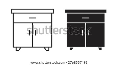 Cabinet icon on white background. icon set