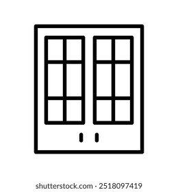 cabinet icon. Outline style design isolated on white background