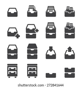 cabinet icon set