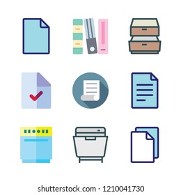 cabinet icon set. vector set about file, drawers and dishwasher icons set.