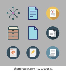 cabinet icon set. vector set about drawers, file, files and data storage icons set.