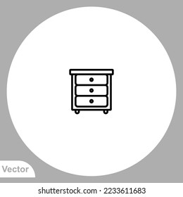 Cabinet icon sign vector,Symbol, logo illustration for web and mobile