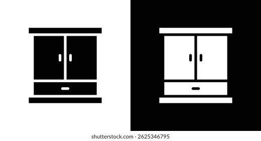 Cabinet icon simple line vector. Symbol, logo.