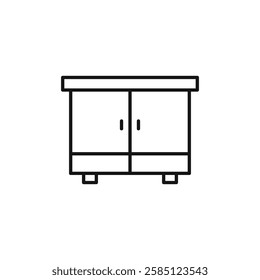 Cabinet icon. simple thin line vector icon