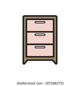 Cabinet Icon Simple Vector Illustration
