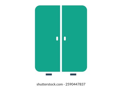 Cabinet icon. solid icon style. icon related to furniture. furniture elements vector illustration