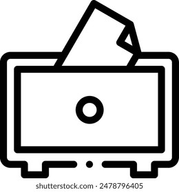 cabinet icon. Thin Linear Style Design Isolated On White Background