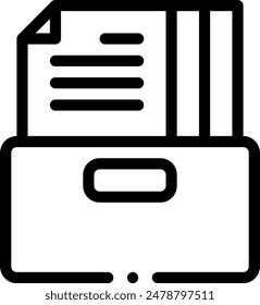 cabinet icon. Thin Linear Style Design Isolated On White Background