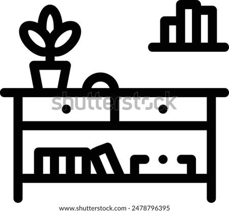cabinet icon. Thin Linear Style Design Isolated On White Background